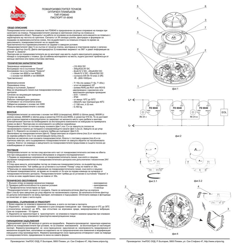 UniPOS FD8040 instruction manual