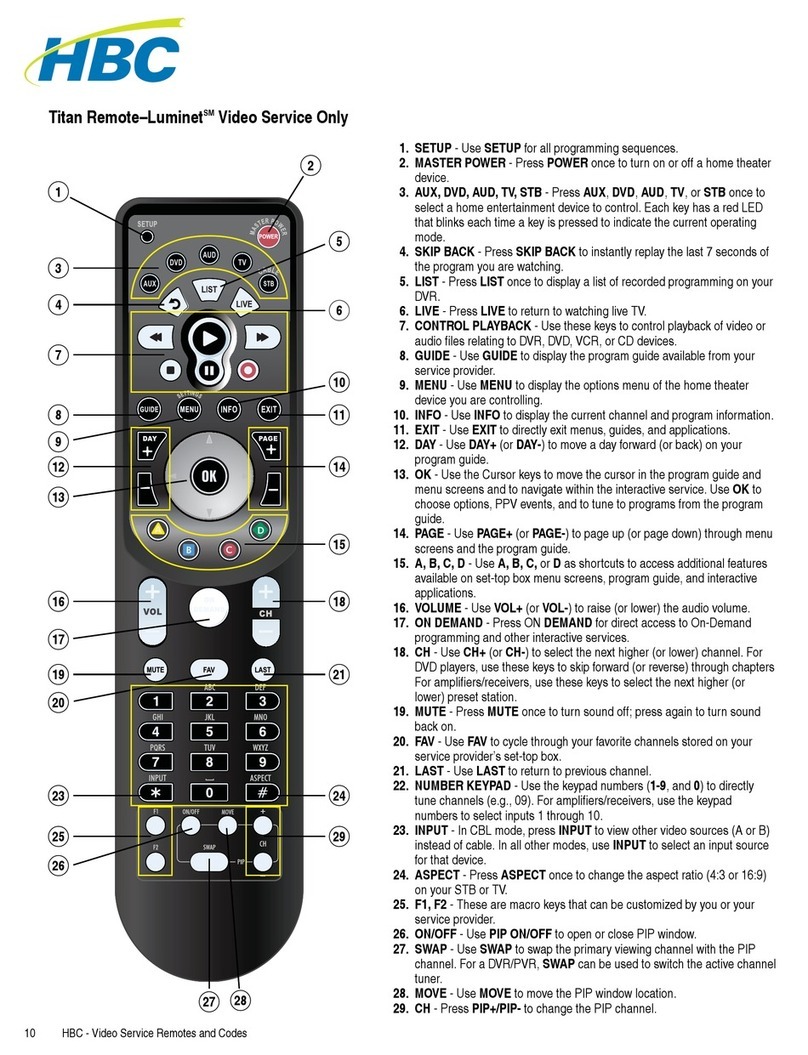 HBC Titan Remote user manual