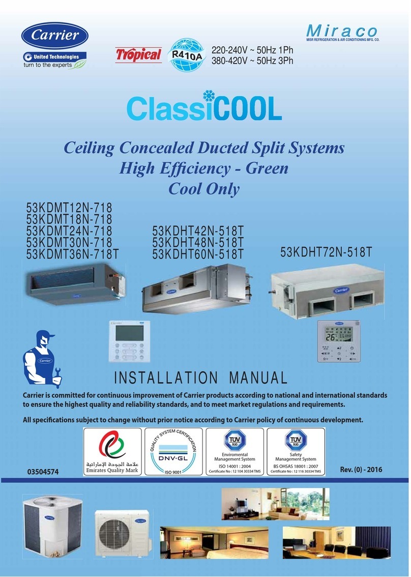 Carrier ClassiCool 53KDMT12N-718 installation manual