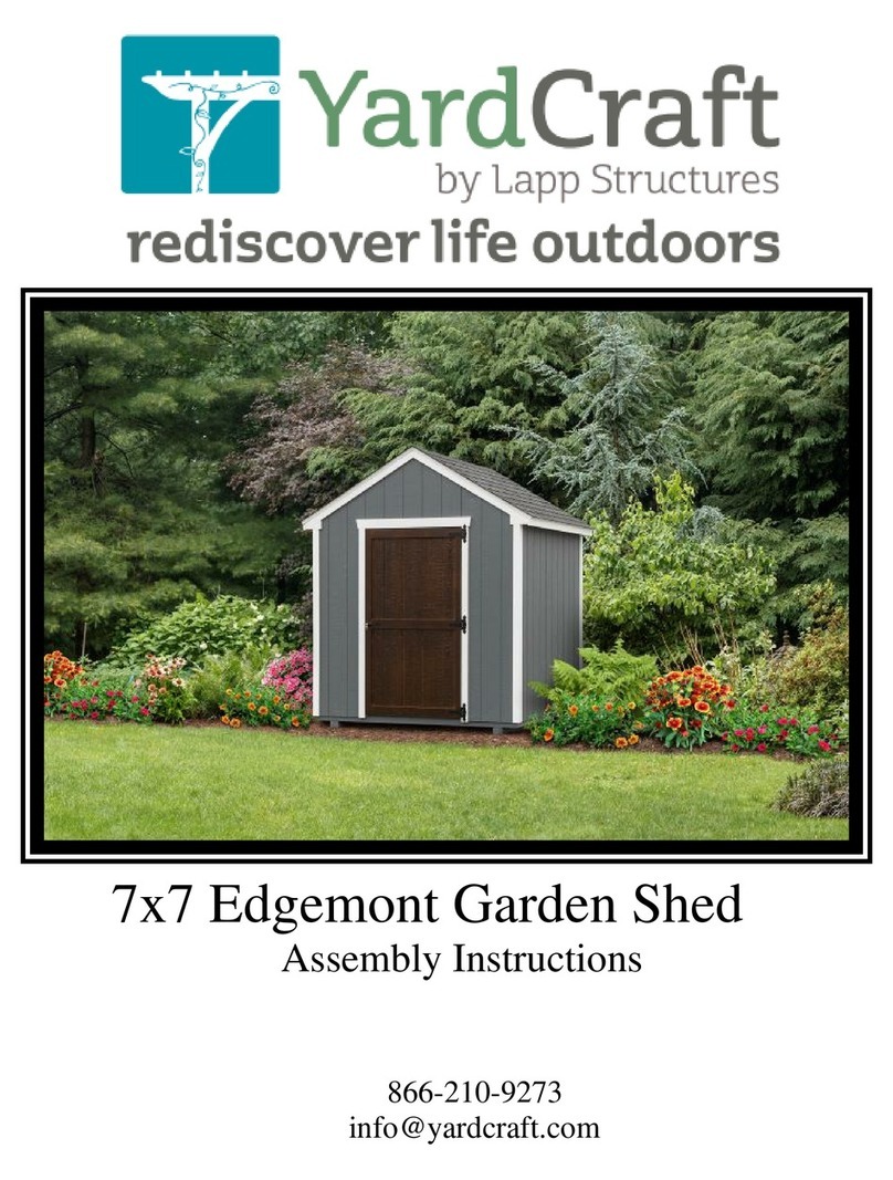 Yard Craft 7x7 Edgemont Garden Shed Assembly instructions