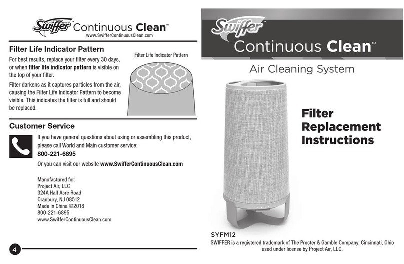 Swiffer Continuos Clean SYFM12 Replacement instructions