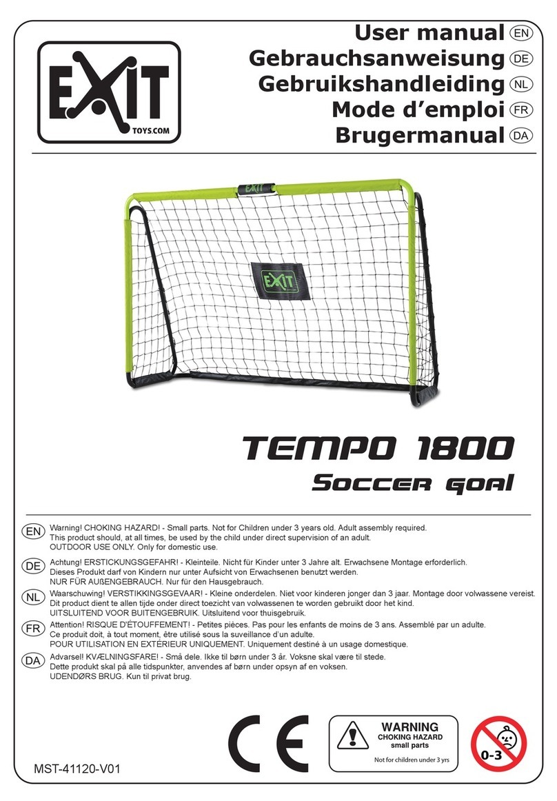 EXIT Toys TEMPO Soccer goal 1800 user manual