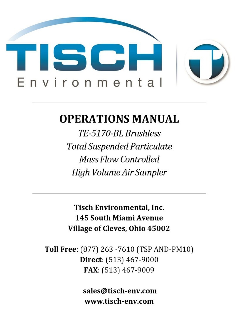 Tisch Environmental TE-5170-BL Operation manual Tisch Environmental TE-5170-BL Operation manual