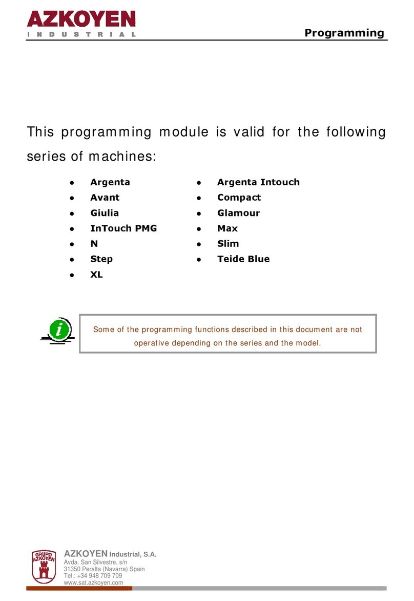 Azkoyen Argenta Programming guide Azkoyen Argenta Programming guide