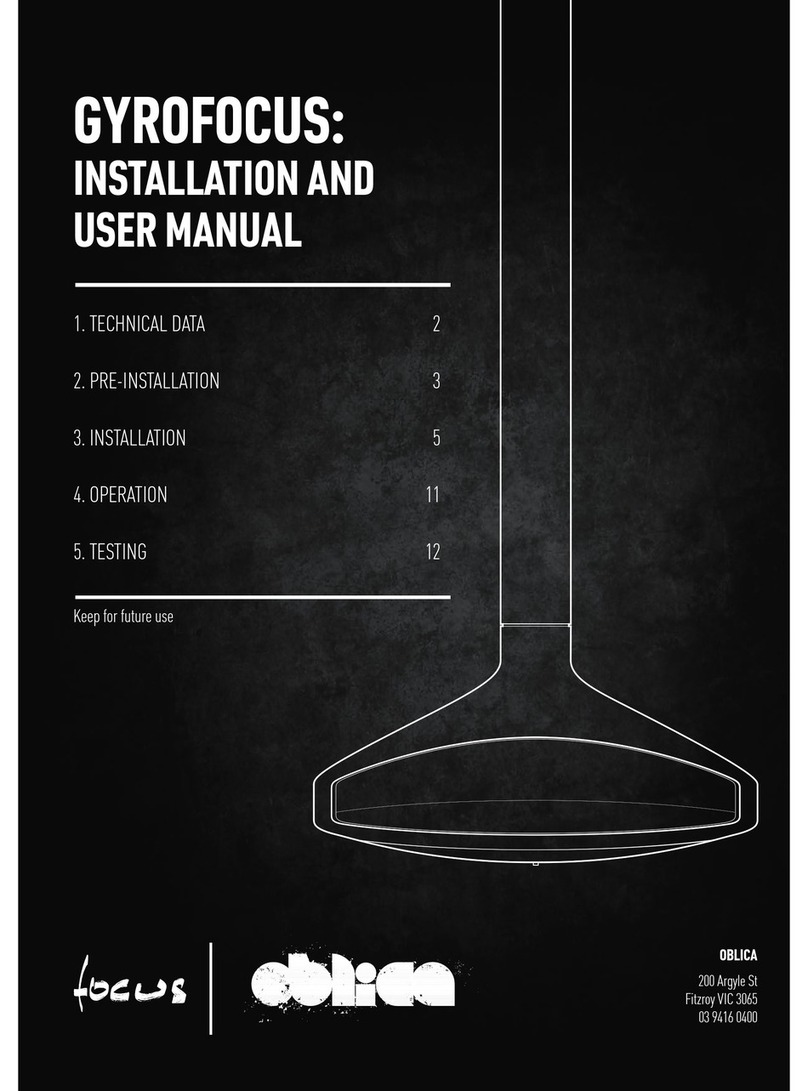 Oblica FOCUS SERIES Installation and user manual Oblica FOCUS SERIES Installation and user manual