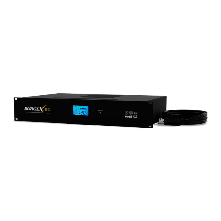 SurgeX UPS-1000-Li-2 user manual SurgeX UPS-1000-Li-2 user manual