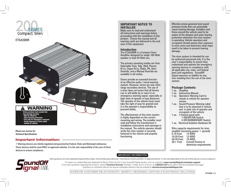 Soundoff Signal 200 Series manual