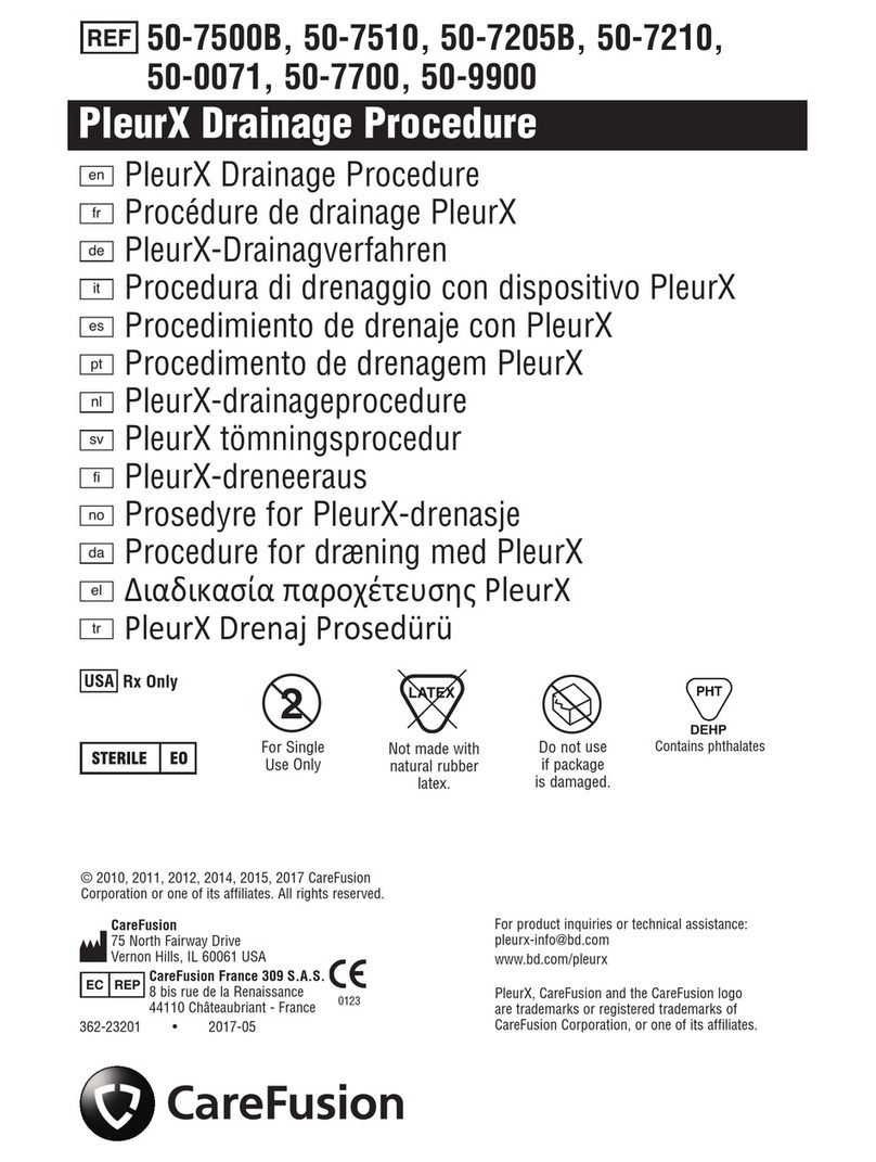 Care Fusion PleurX 50-7500B User manual