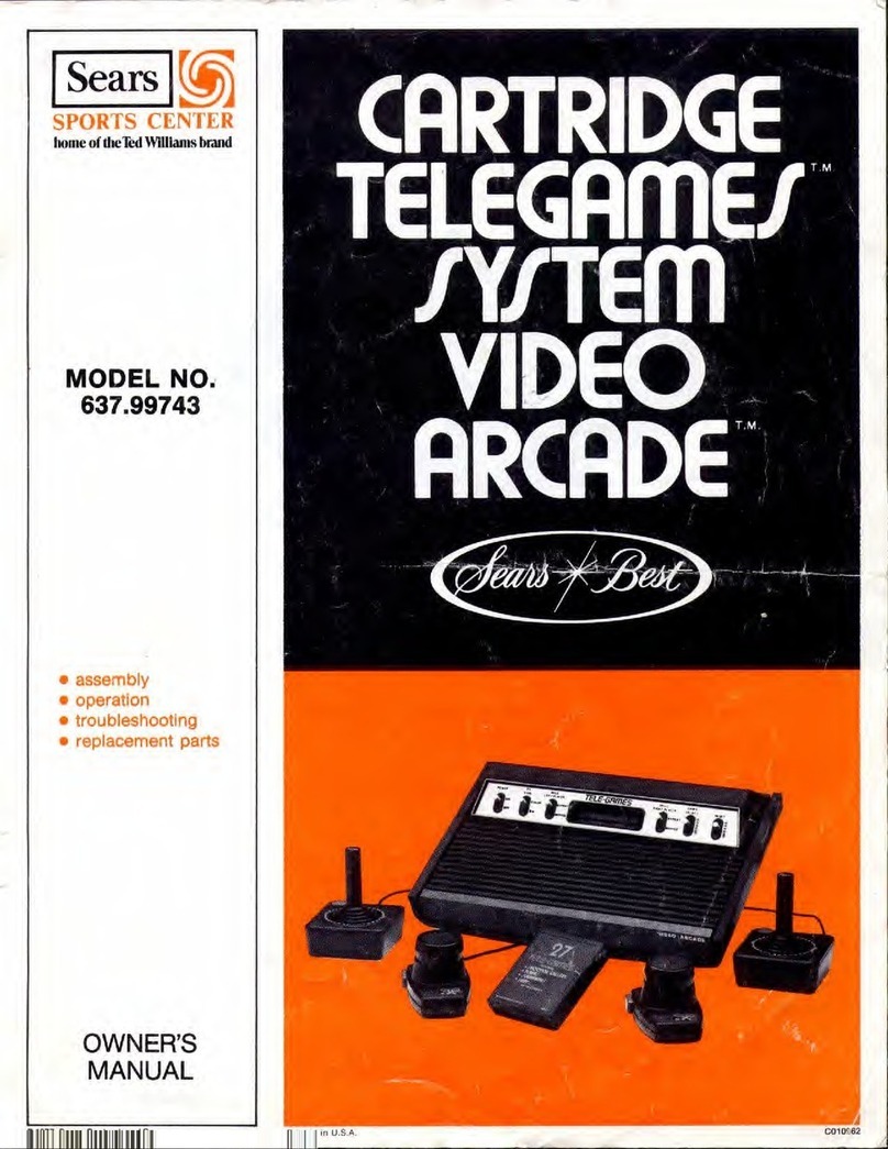 Sears Telegames System Video Arcade 637.99743 Ownersmanual Sears Telegames System Video Arcade 637.99743 Ownersmanual