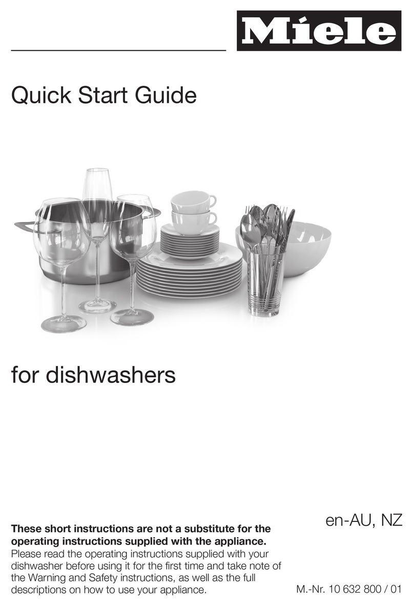 Miele G 6994 quick start guide