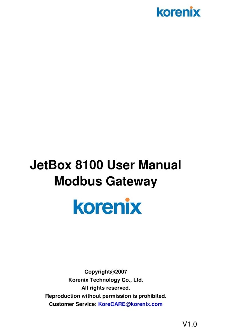 Korenix JetBox 8100 user manual
