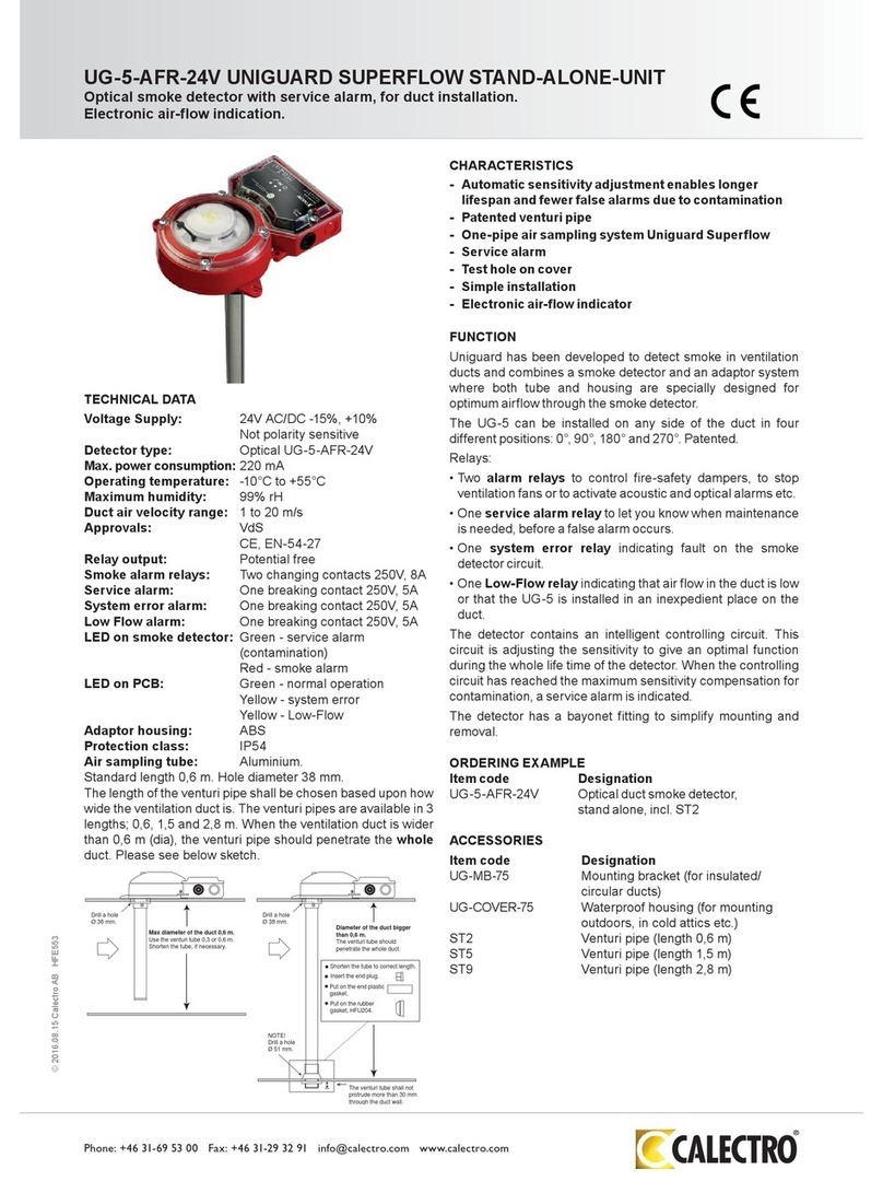 CALECTRO UG-5-AFR-24V UNIGUARD SUPERFLOW manual