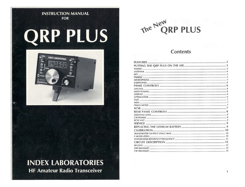 INDEX LABORATORIES QRP PLUS instruction manual