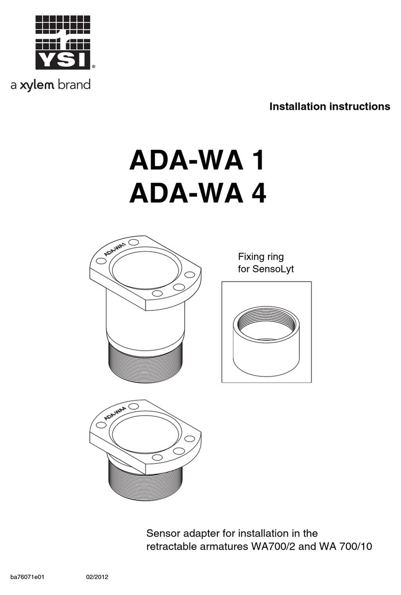 YSI ADA-WA 1 installation instructions
