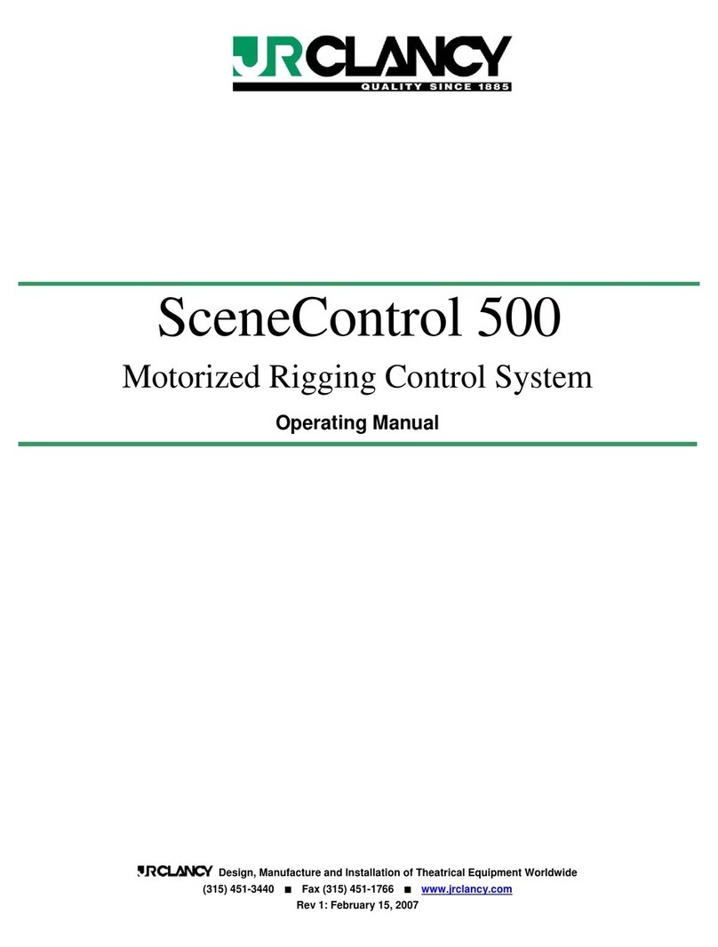 J.R. Clancy SceneControl 500 User manual