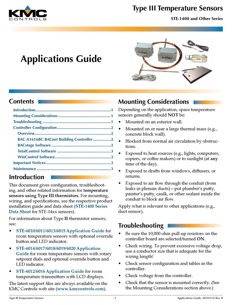 KMC Controls STE-1400 Series User guide