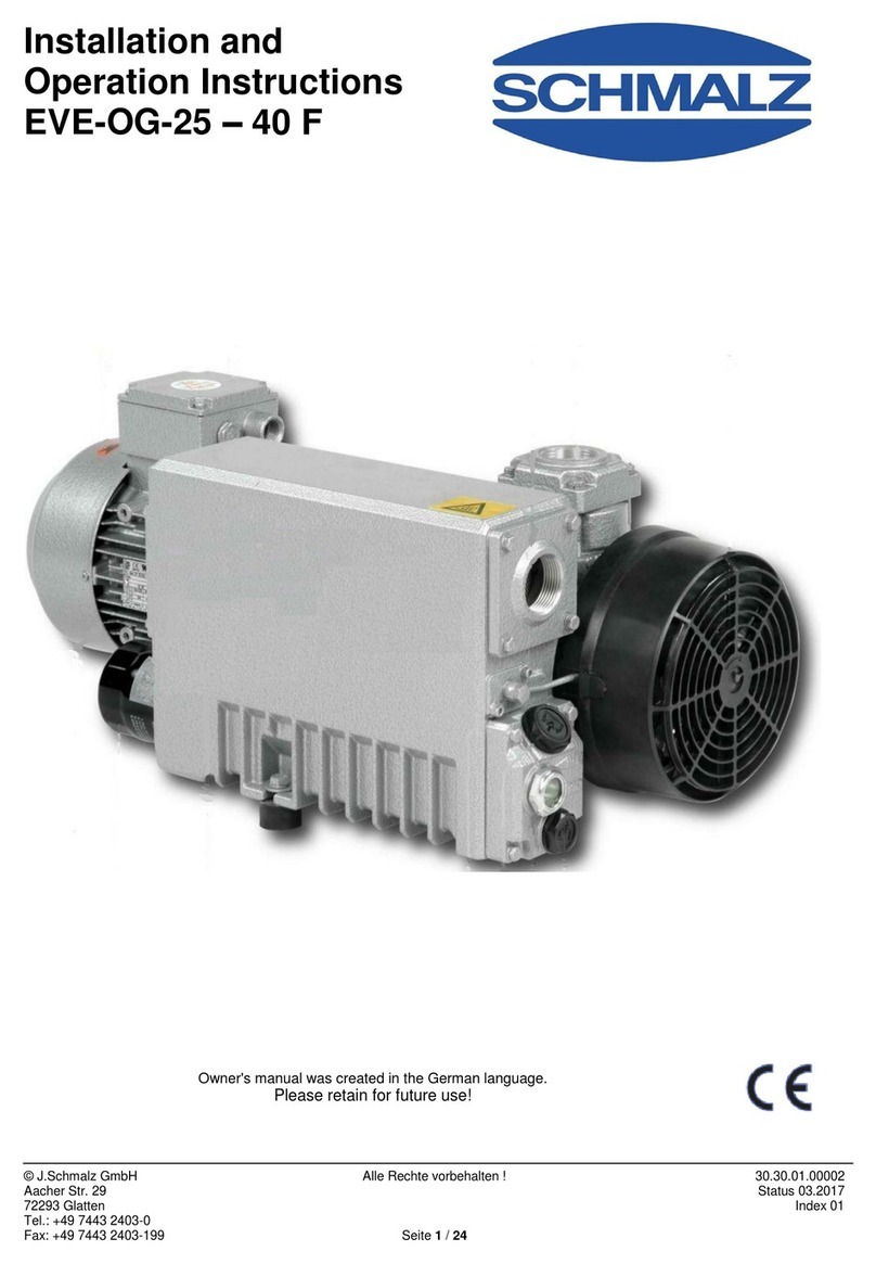 Schmalz EVE-OG-25 F Installation and operation instructions