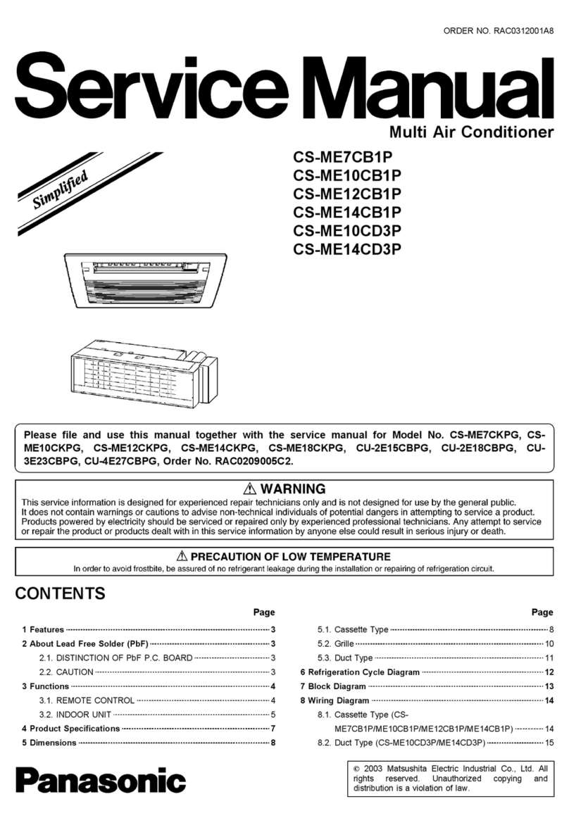 Panasonic CS-ME7CB1P User manual
