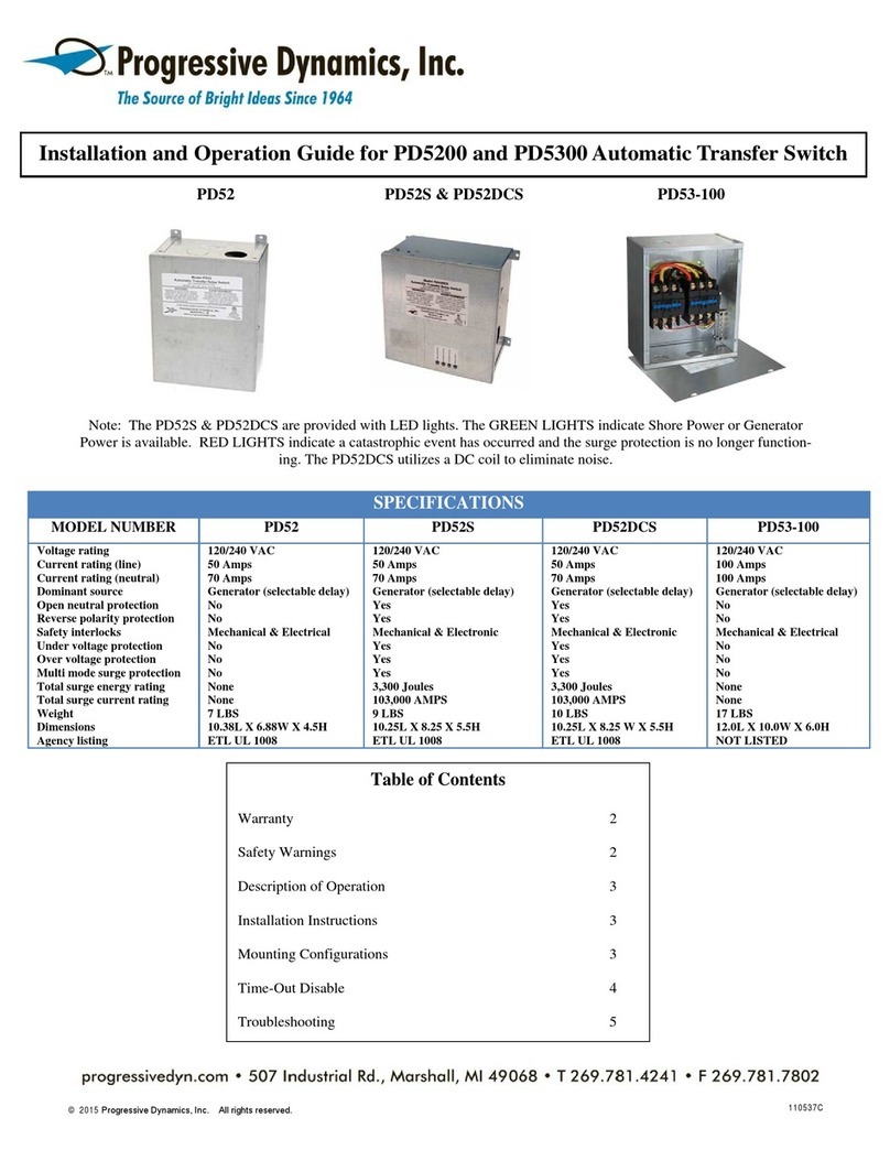 Progressive Dynamics PD5200 Installation and operation guide
