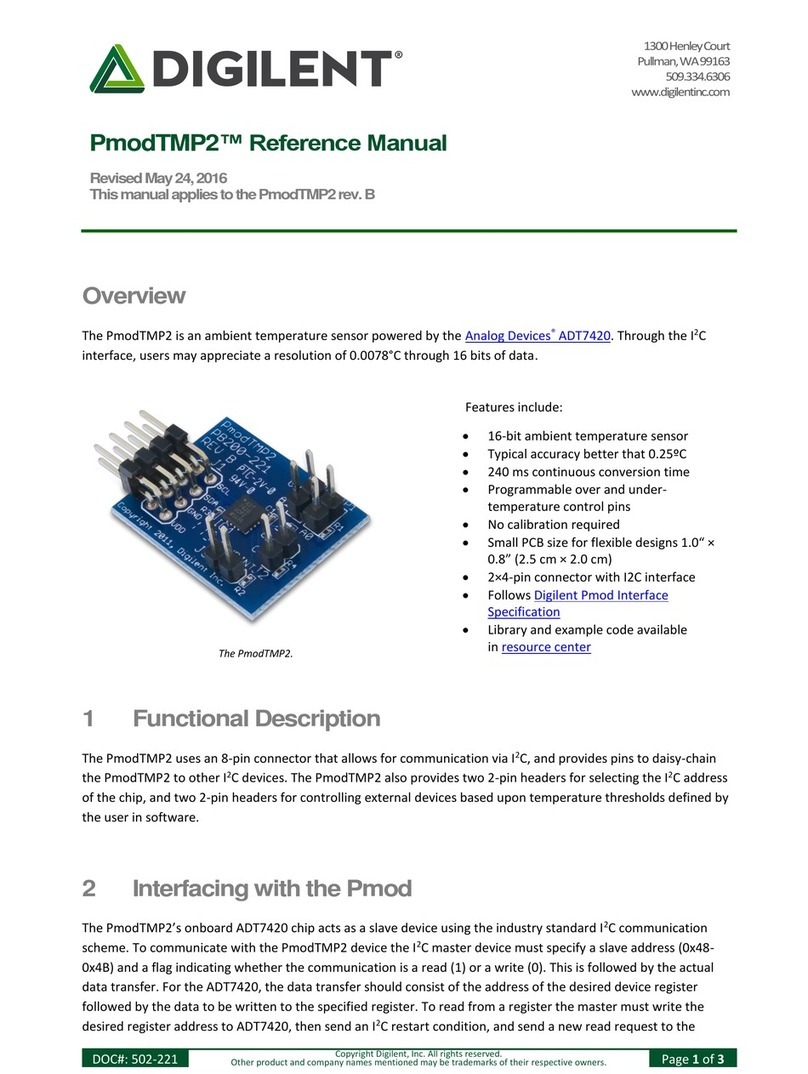 Digilent PmodTMP2 User manual