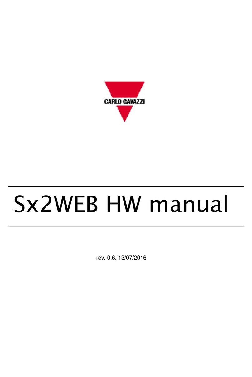 CARLO GAVAZZI Sx2WEB Series manual CARLO GAVAZZI Sx2WEB Series manual