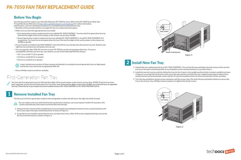 PaloAlto Networks PA-7050 PAN-AIRDUCT Replacement guide PaloAlto Networks PA-7050 PAN-AIRDUCT Replacement guide