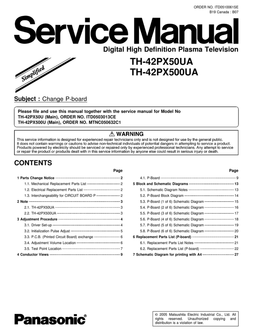 Panasonic TH-42PX50UA User manual