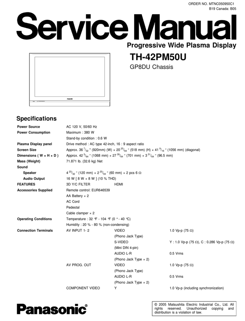 Panasonic TH-42PM50U User manual