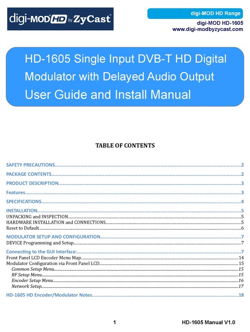 dig-MOD HD-1605 User guide & installation manual