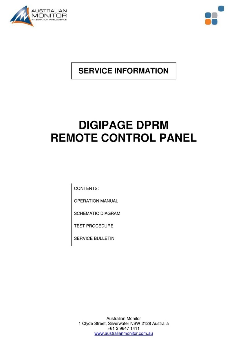 AUSTRALIAN MONITOR DPRM Service information