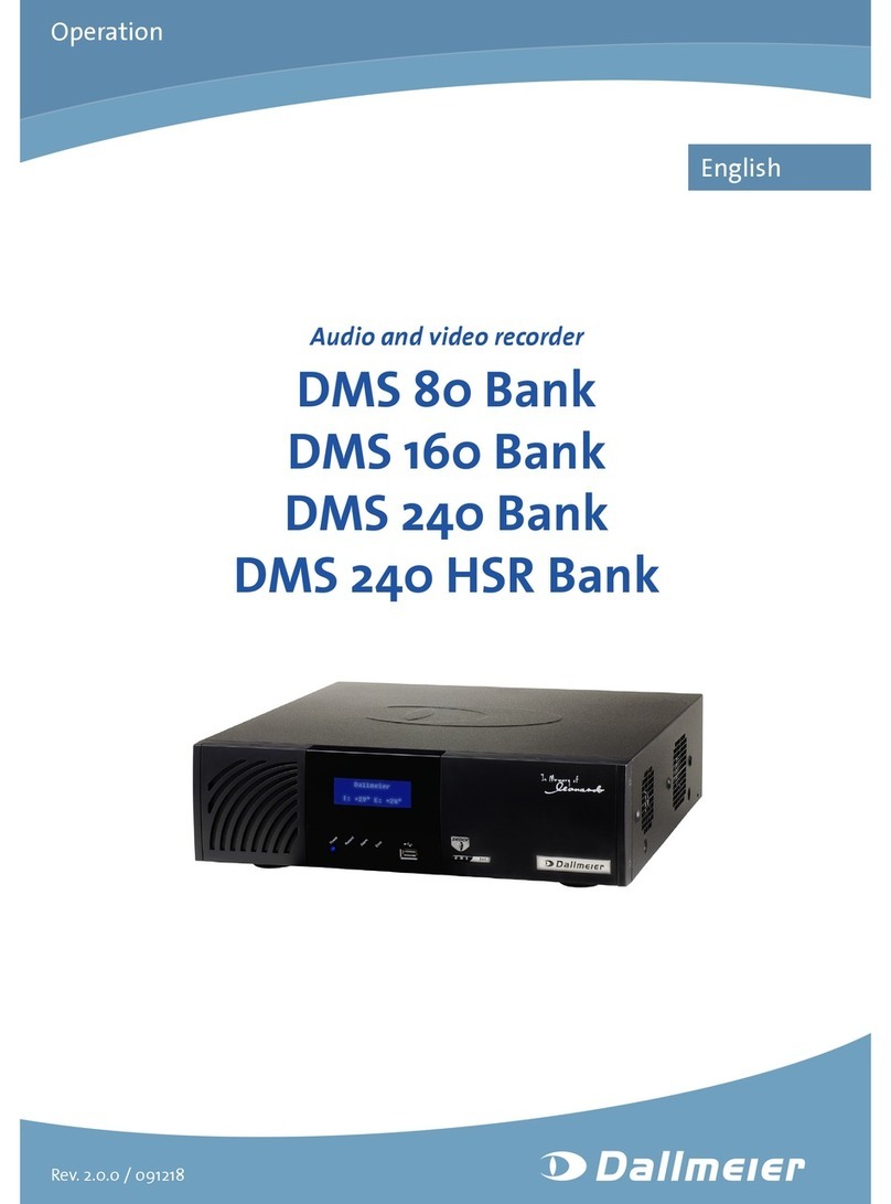 dallmeier DMS 160 Bank Operation