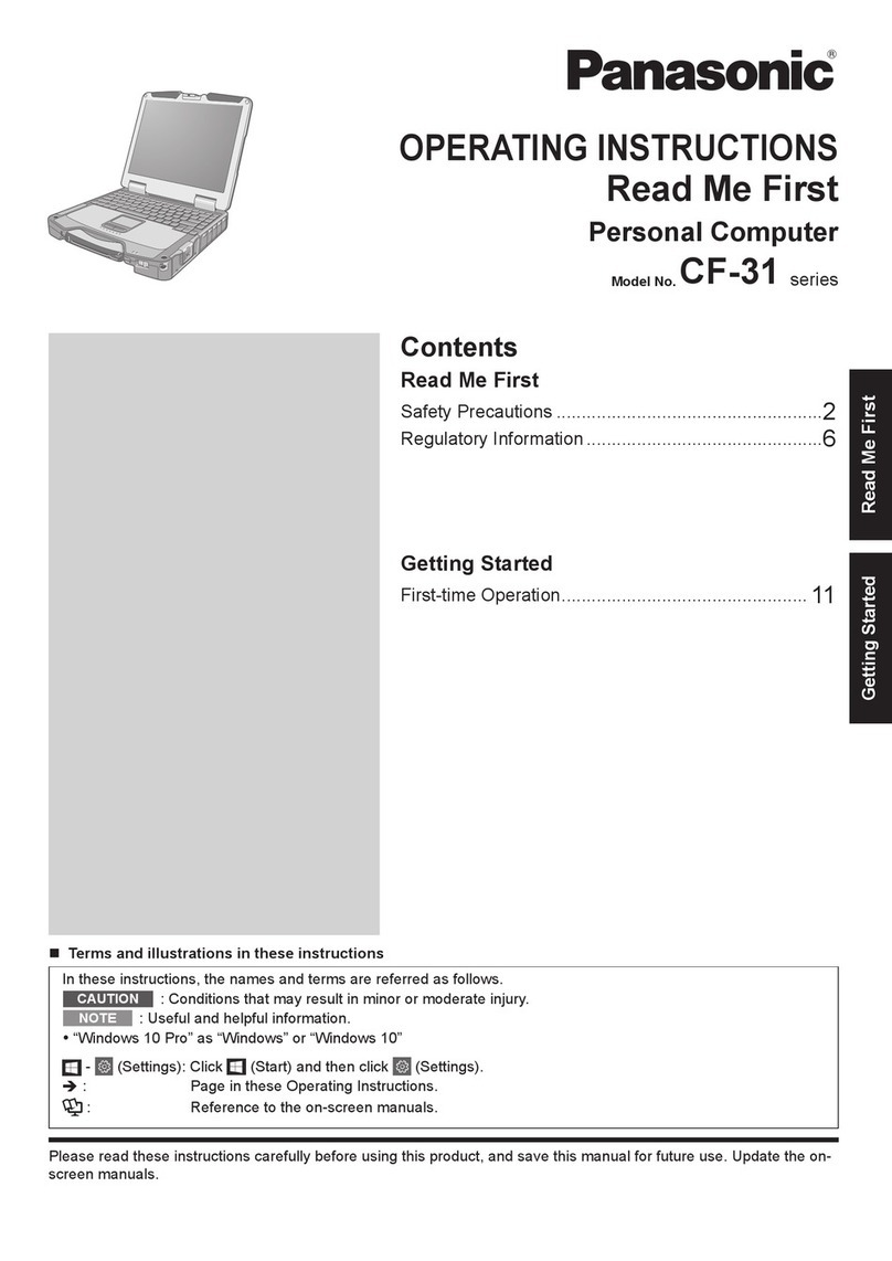 Panasonic CF-31 Series operating instructions