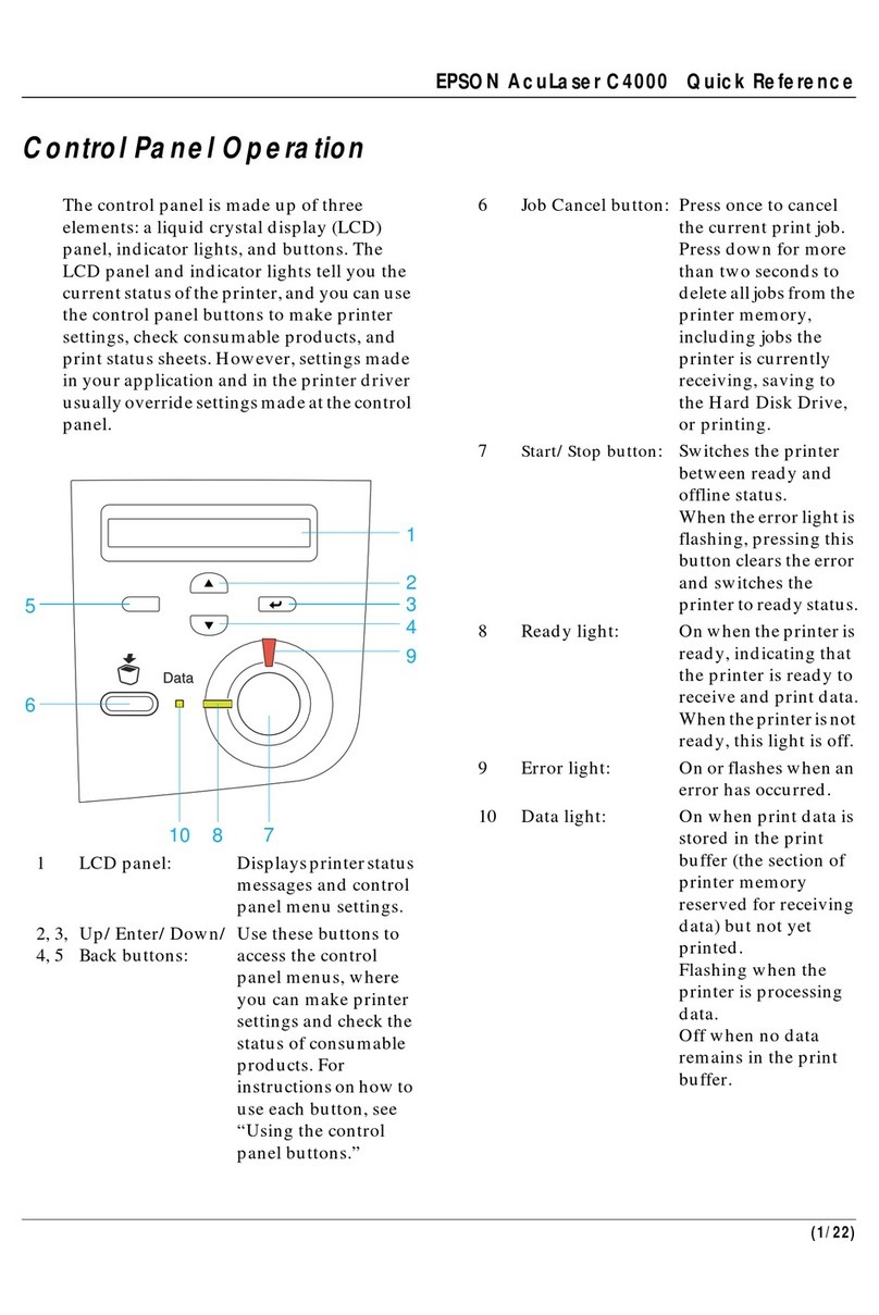 Epson AcuLaser C4000 User manual