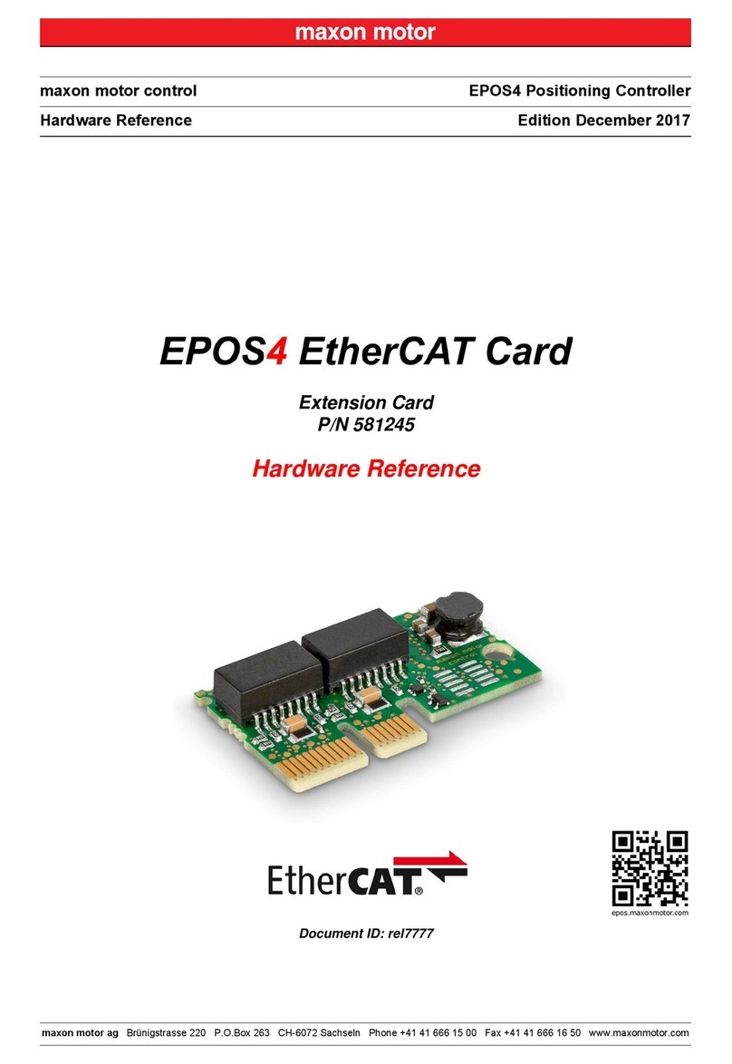 maxon motor EPOS4 EtherCAT Card Hardware reference