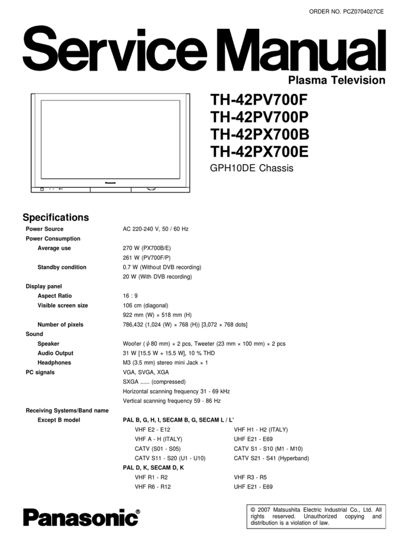Panasonic TH-42PV700F User manual