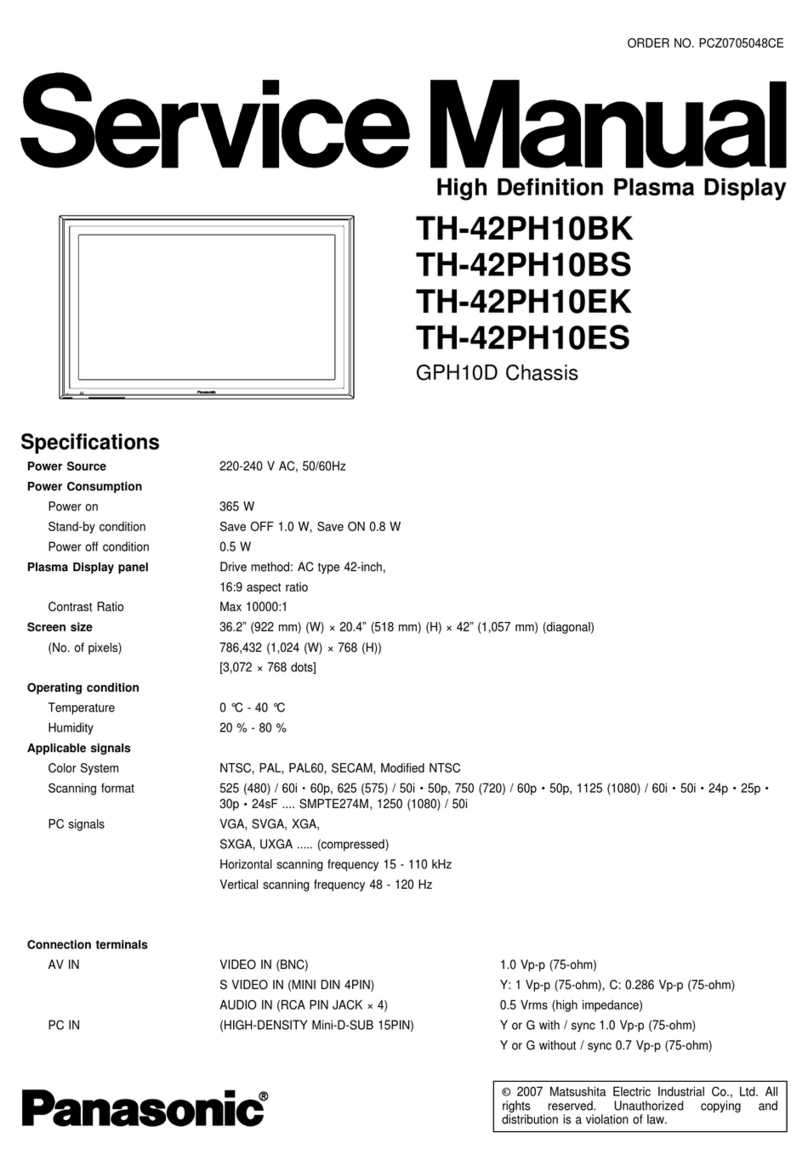 Panasonic TH-42PH10BK User manual