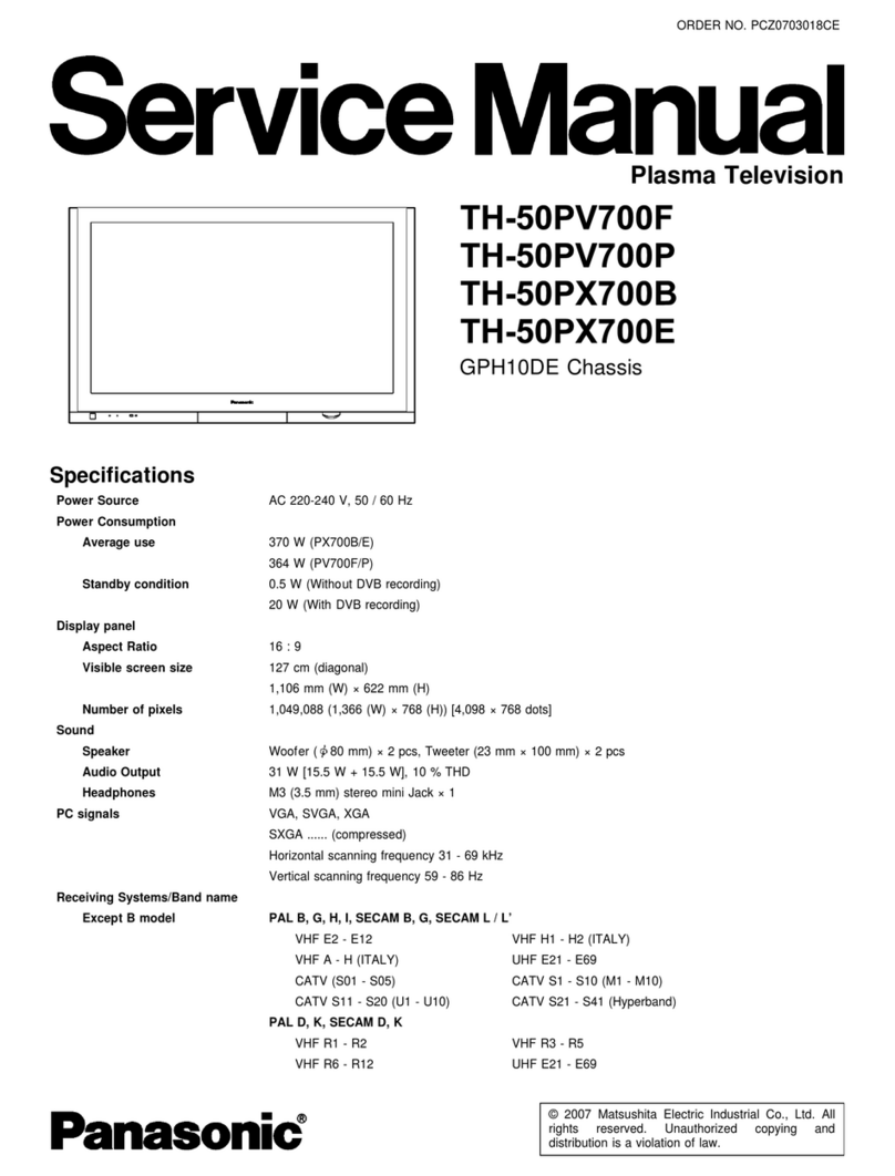 Panasonic Viera TH-50PV700P Service manual