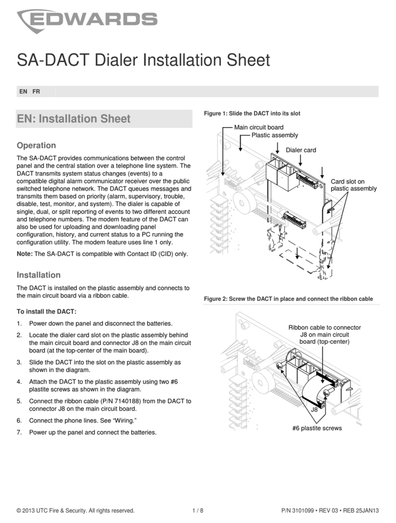 Edwards SA-DACT Installation sheet