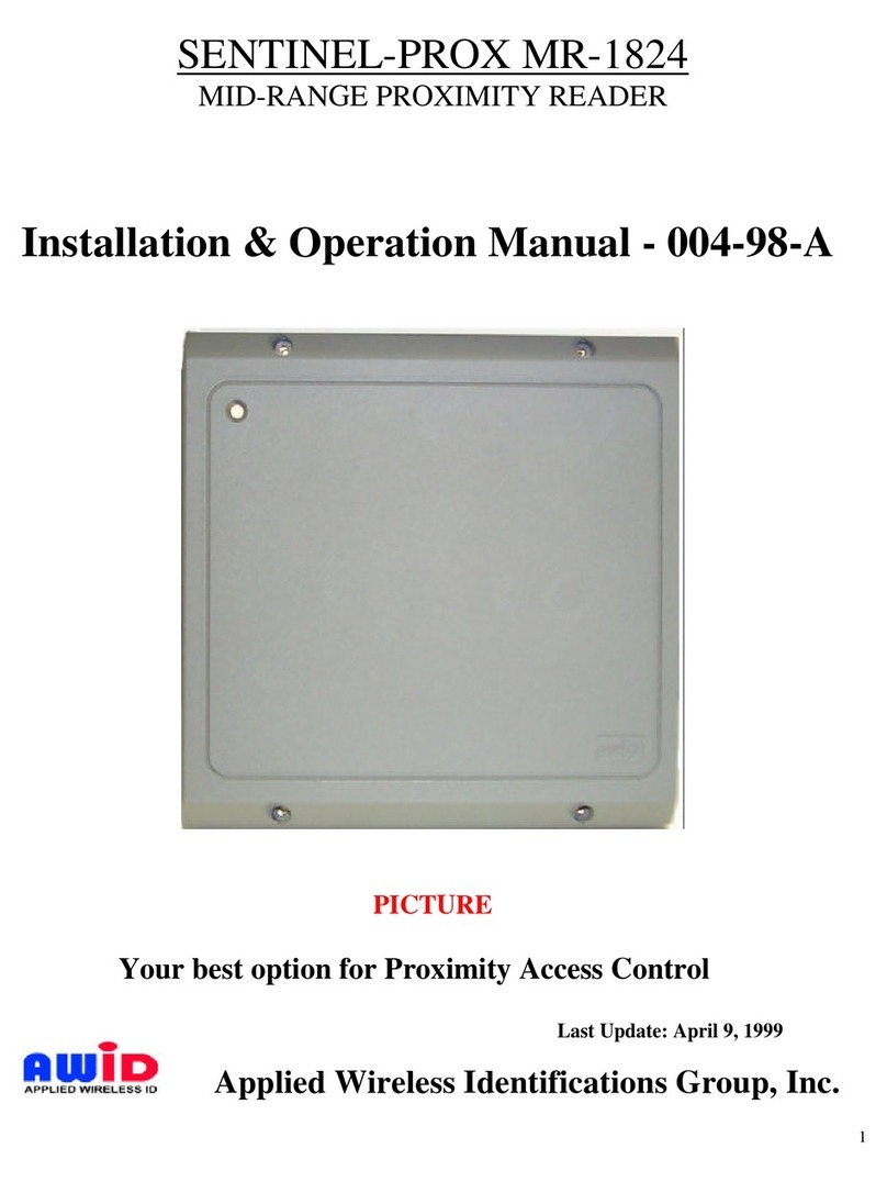 AWID SENTINEL-PROX MR-1824 User manual