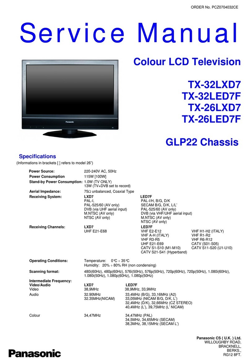 Panasonic TX-32LED7F User manual Panasonic TX-32LED7F User manual