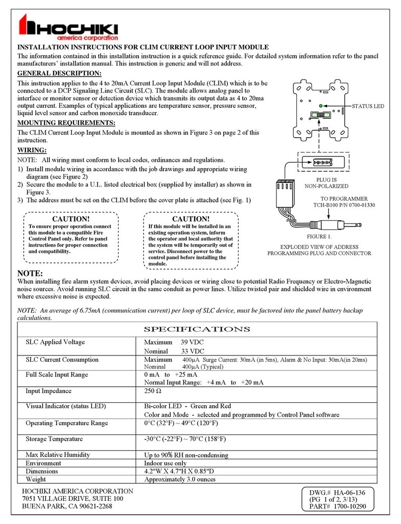 Hochiki DCP-CLIM-2 installation instructions