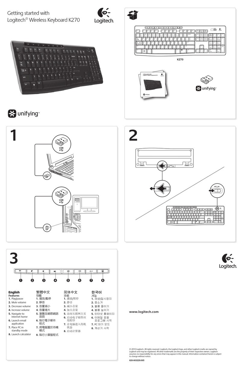 Logitech K270 User manual Logitech K270 User manual