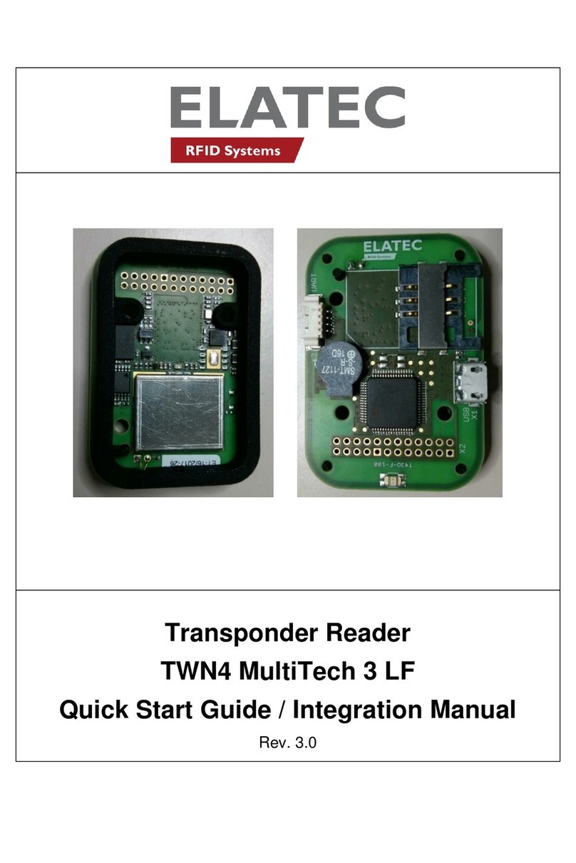 Elatec TWN4 MultiTech 3 LF Quick Start Guide/Integration Manual Elatec TWN4 MultiTech 3 LF Quick Start Guide/Integration Manual