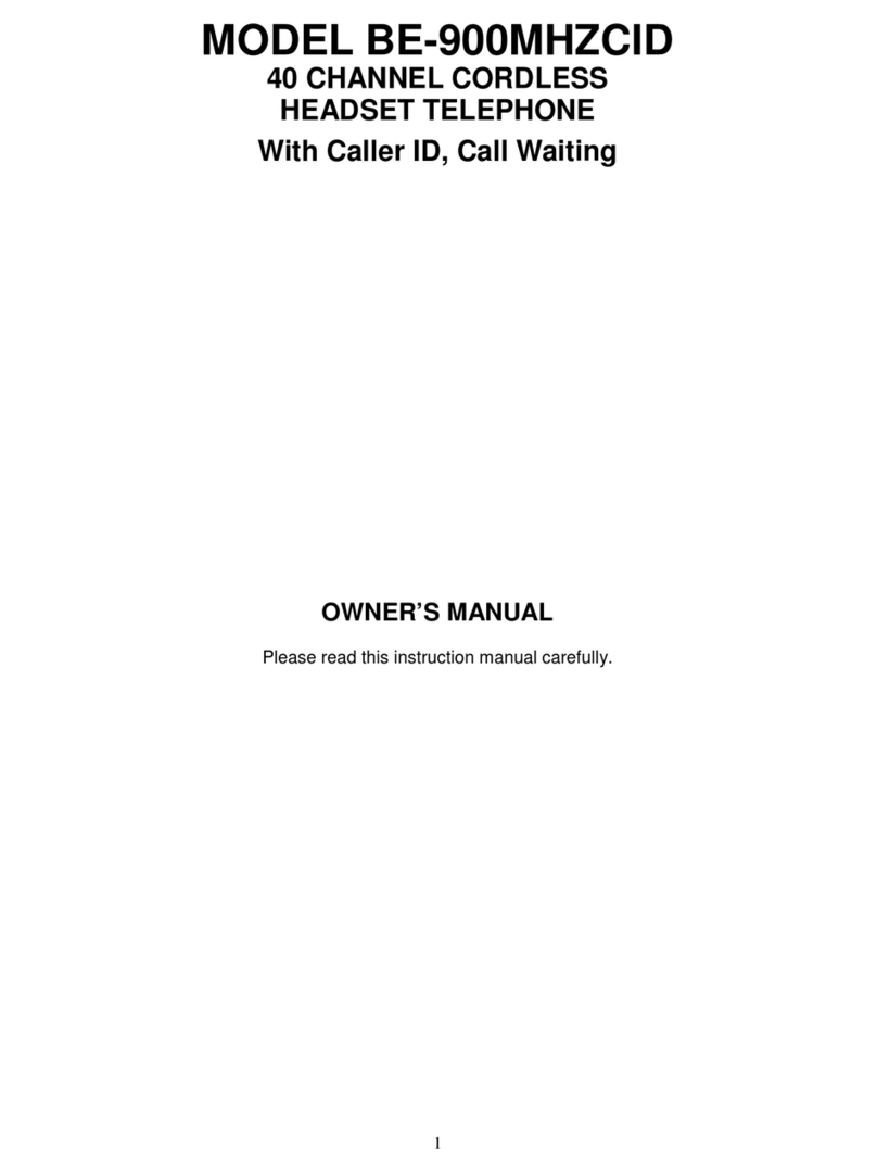TT Systems BE-900MHZCID owner's manual