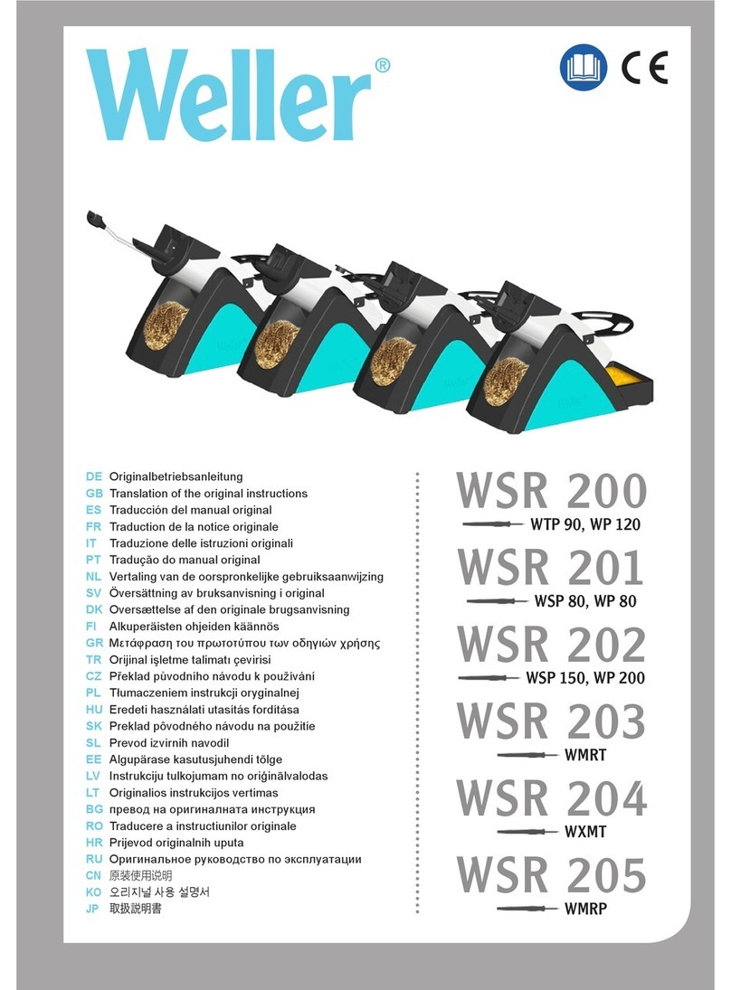 Weller WSR 200 User manual