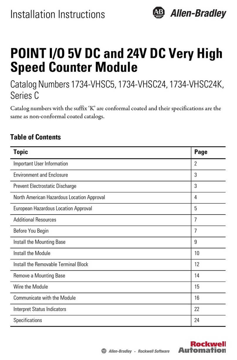 Allen-Bradley POINT I/O 1734-VHSC5 User manual Allen-Bradley POINT I/O 1734-VHSC5 User manual