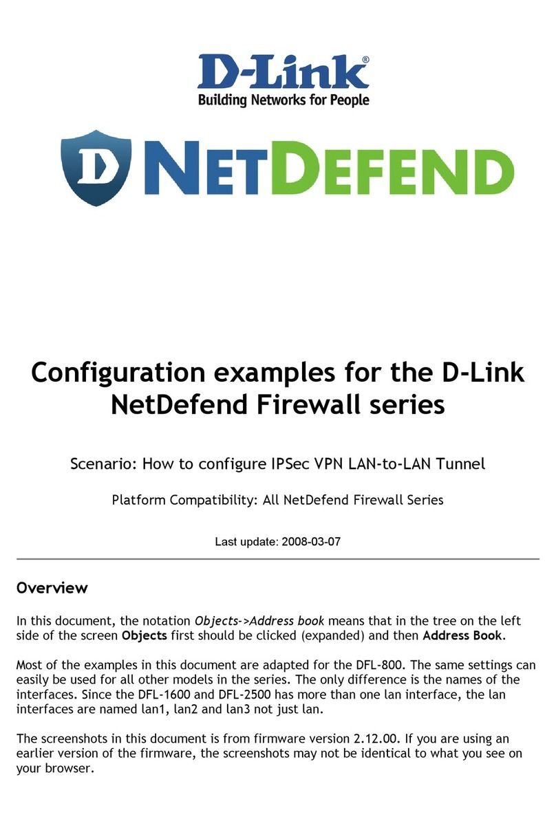 D-Link NetDefend Firewall Series User manual D-Link NetDefend Firewall Series User manual
