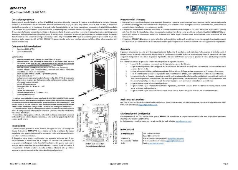 B meters RFM-RPT-3 Quick user guide