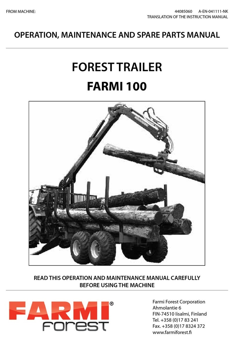 Farmi Forest Corporation 100 OPERATION, MAINTENANCE AND SPARE PARTS MANUAL Farmi Forest Corporation 100 OPERATION, MAINTENANCE AND SPARE PARTS MANUAL