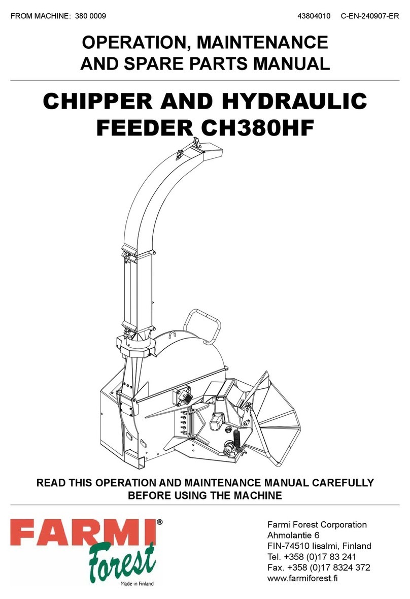 Farmi Forest Corporation CH380HF OPERATION, MAINTENANCE AND SPARE PARTS MANUAL